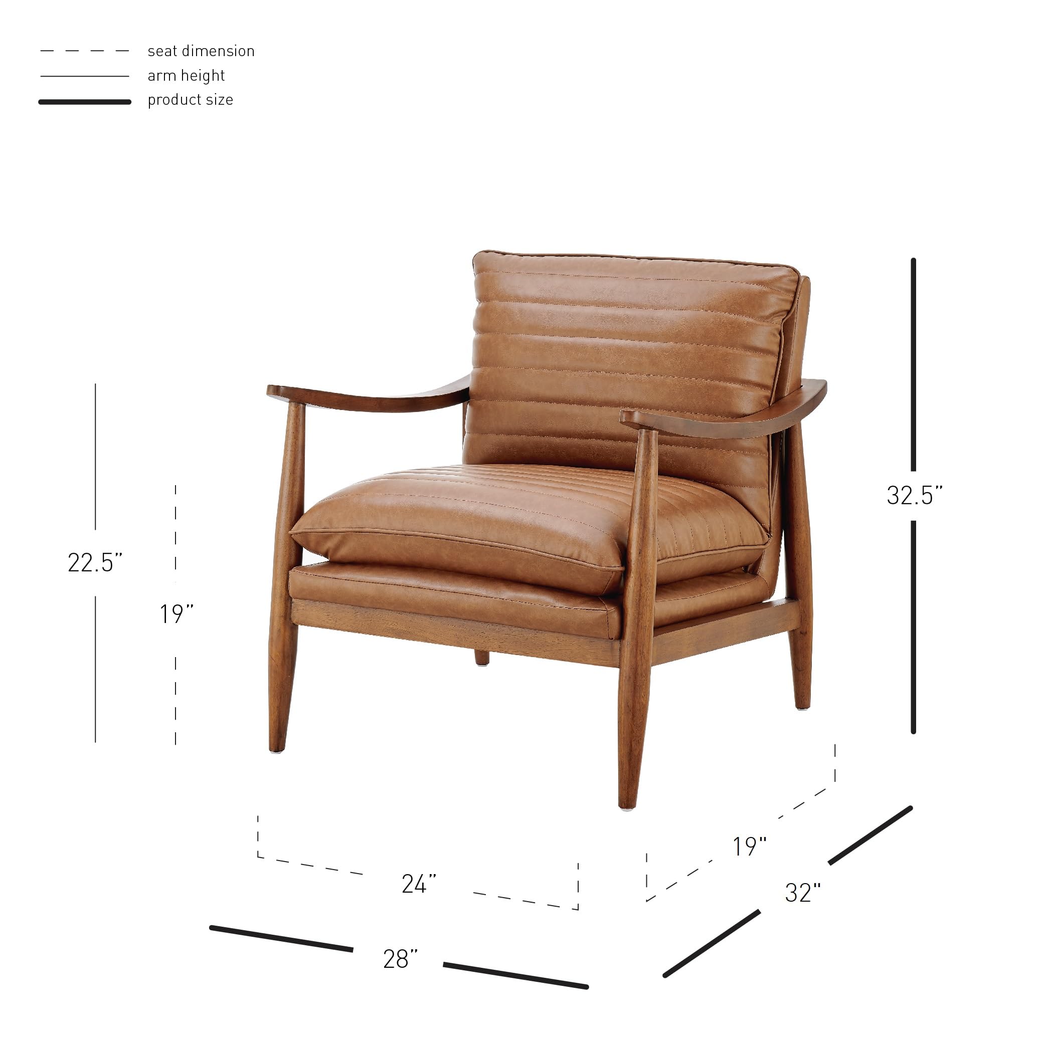 Npd Furniture And More Edmond Accent Chair, Standard, Vintage Cider